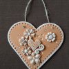 Keramické srdce kvety keramika handmade