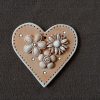 Keramické srdce s kvetmi keramika handmade