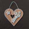 Keramické srdce s kvetmi keramika handmade