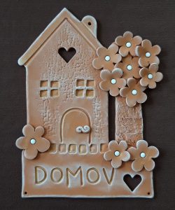 Keramický domček a strom keramika handmade