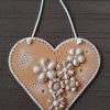 Keramické srdce s kvetmi keramika handmade