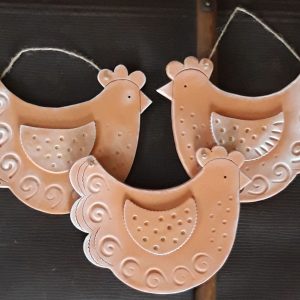 Keramická sliepočka na zavesenie handmade keramika