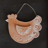 Keramická sliepočka na zavesenie handmade keramika